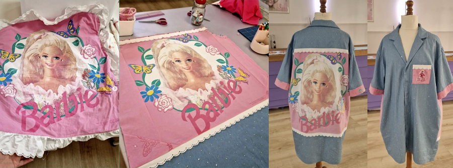 Upcycling couture Barbie